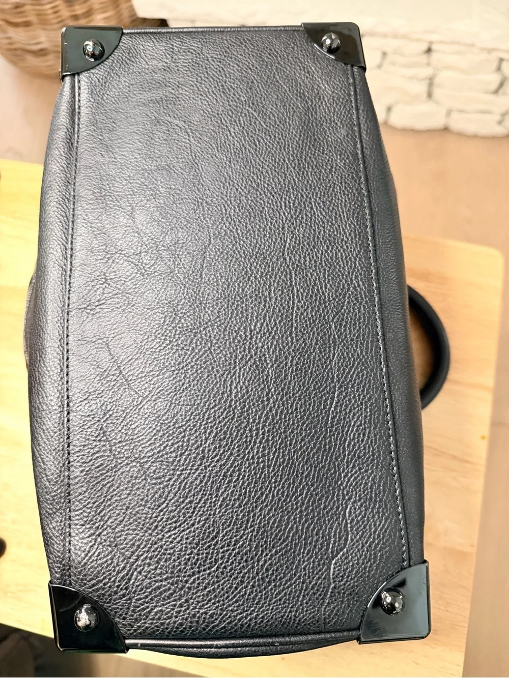 RARE MCM Brown & Black Checkered Monogram Satchel